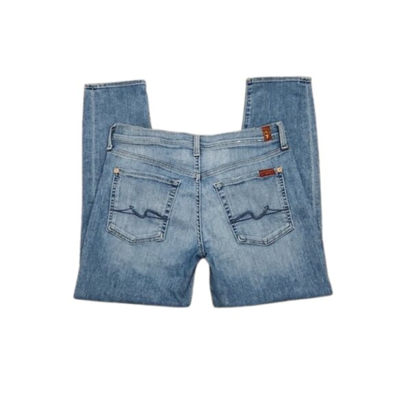 7 For All Mankind Button Fly Josefina Skinny Boyfriend Jeans - Picture 3 of 6